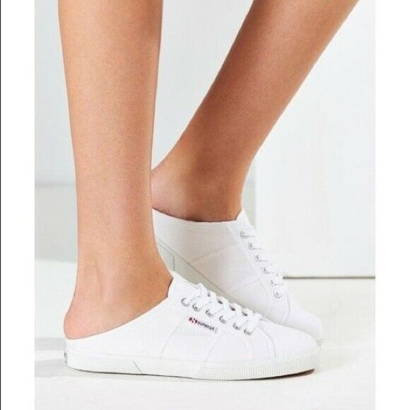 superga mule white